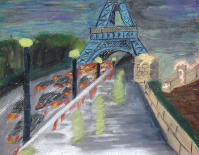 PARIS LE NUIT Pastel Paper Landscaping