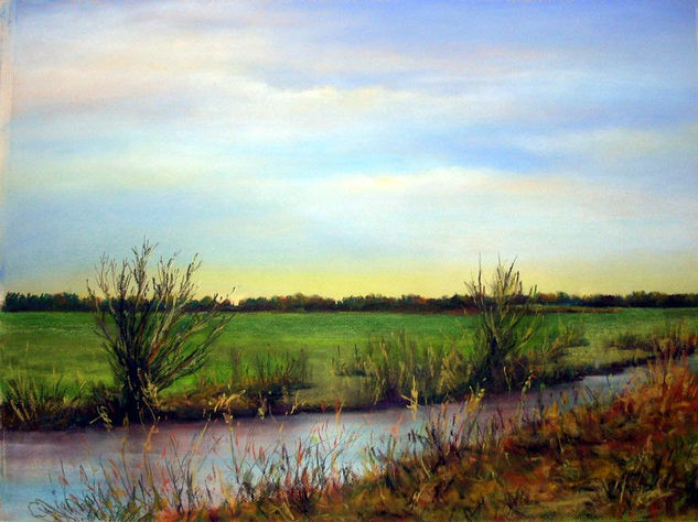 Lo que el río me cuenta. Pastel Paper Landscaping