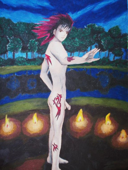 Ritual de los principios Watercolour Card Nude Paintings