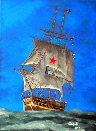 Virginian Acrylic Canvas Marine Painting