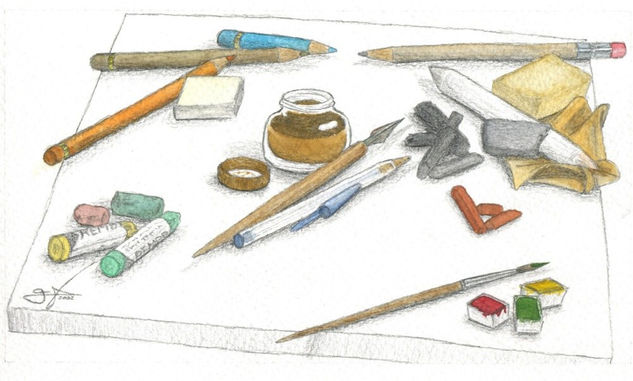 Materiales de dibujo y pintura 2 Watercolour Paper Still Life Paintings