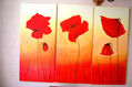 triptico de amapolas