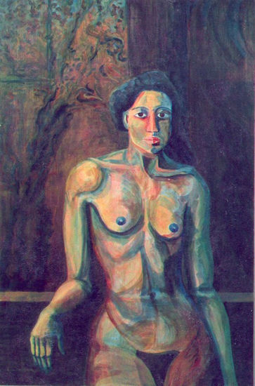 Desnudo en el Jardín Acrylic Panel Figure Painting