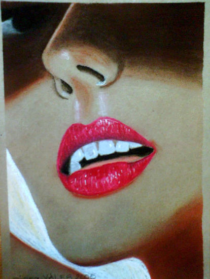 Labios Pastel Paper Portrait