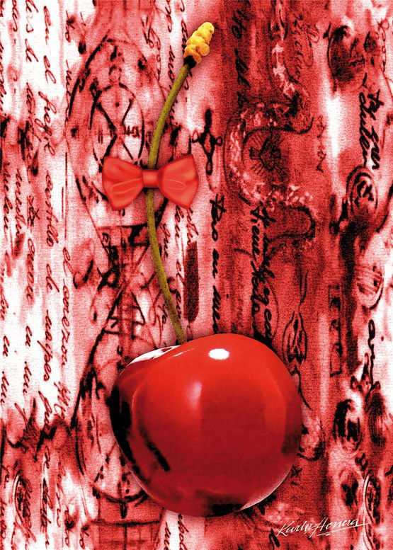 cereza de etiqueta