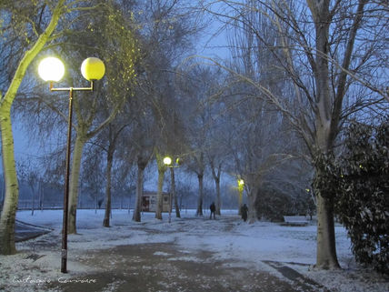 Anochecer nevando...