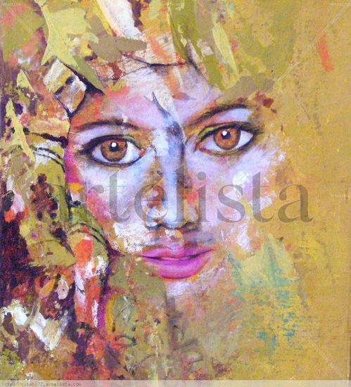 Serie miradas Mixed media Canvas Figure Painting