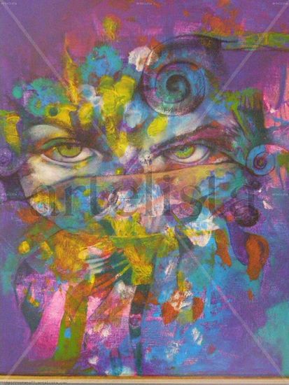 Serie miradas Mixed media Canvas Figure Painting