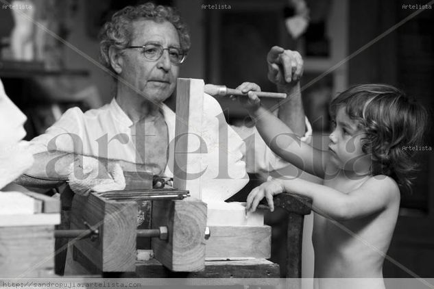 Bruno en el atelier del abuelo 2 Otras temáticas Blanco y Negro (Digital)