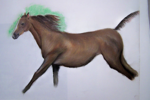 Caballo trotando Pastel Paper Animals