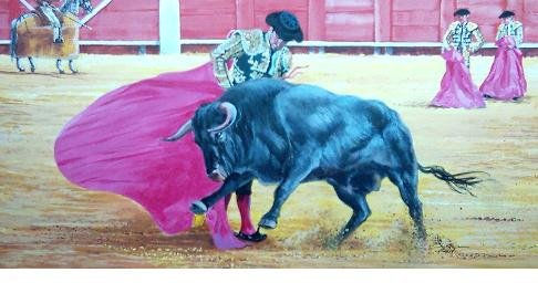 El Torero Acrílico Tabla Animales