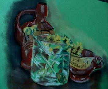 Bodegón Pastel Paper Still Life Paintings