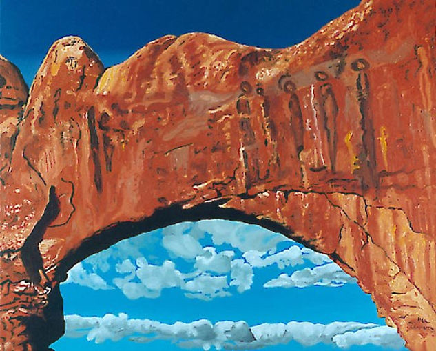 arco en el cielo Acrílico Lienzo Paisaje