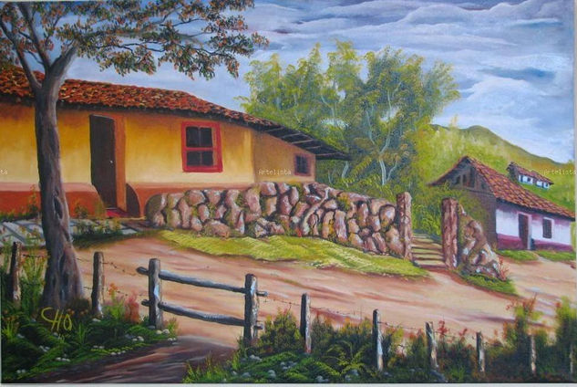 Casa en Barva de Heredia Oil Canvas Landscaping