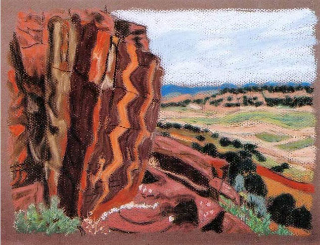 Abrigo Navajo Pastel Papel Paisaje