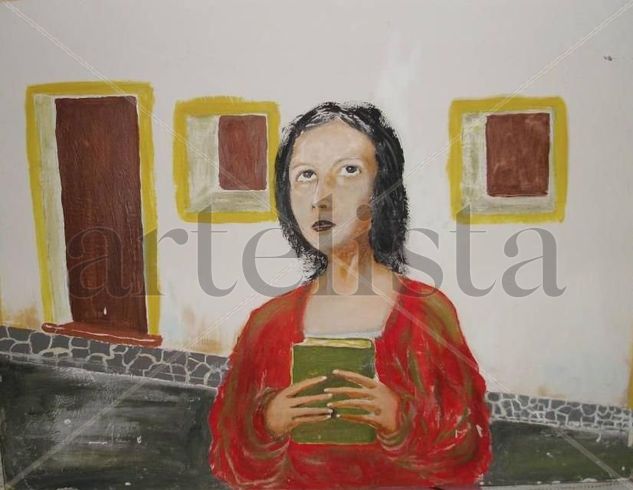 VIRGEN DEL LIBRO Óleo Otros Retrato