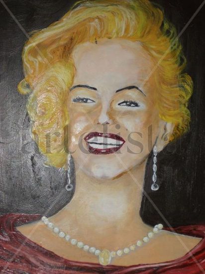 MARILYN MONROE Oil Panel Portrait