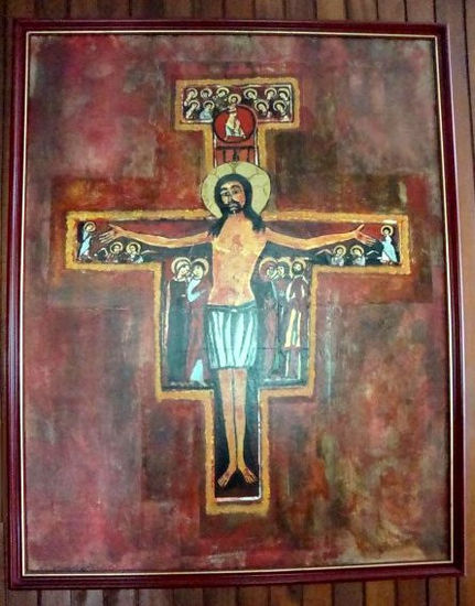 Cristo de San Damián Acrylic Canvas Figure Painting