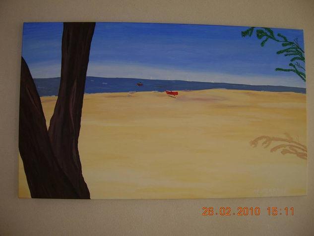 la playa Acrylic Canvas Landscaping