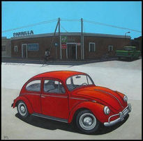 VW. Beatle Red.