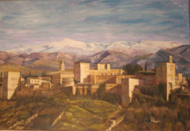 Alhambra de Granada Oil Canvas Landscaping