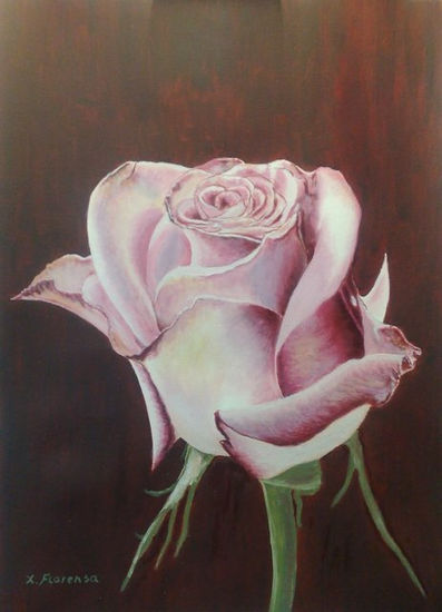 rosa Oil Canvas Floral Painting