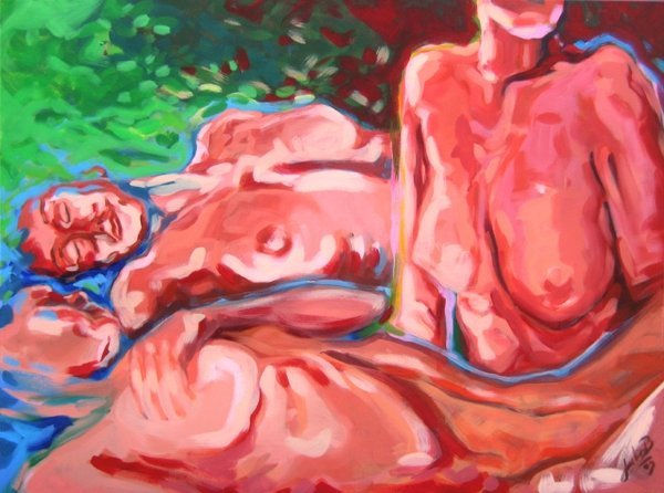 Juegos Prohibidos Acrylic Canvas Nude Paintings