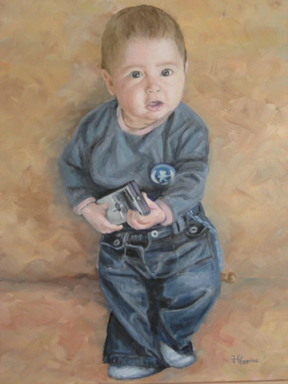 Marc el roquero Oil Canvas Portrait