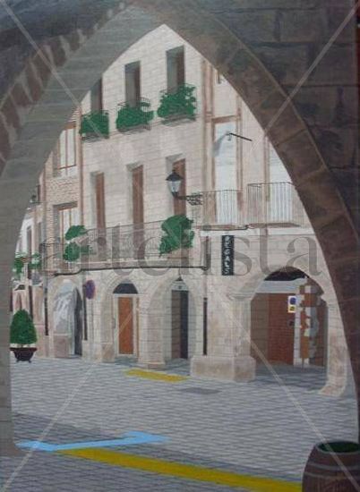 Plaza Constitución Acrylic Canvas Landscaping