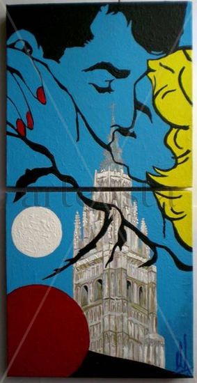 El beso 2 Acrylic Canvas Landscaping