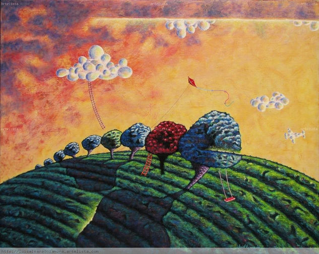 "El arribo" Acrylic Canvas Landscaping