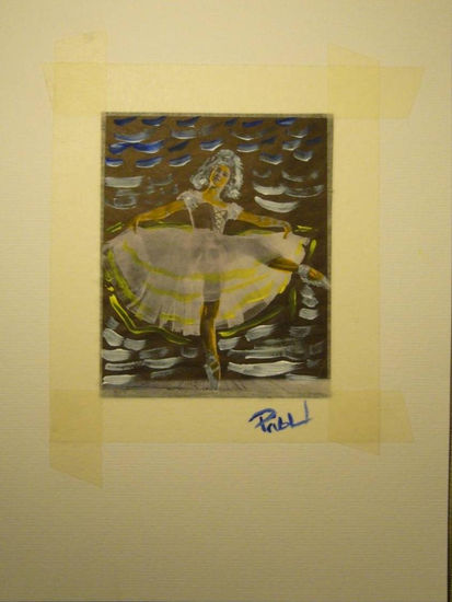 Bailarina Acrylic Card Figure Painting