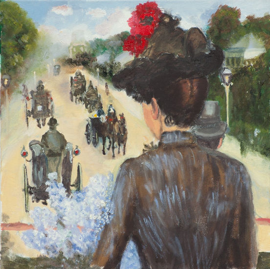 El paseo. Copiando a los grandes 1 Oil Canvas Figure Painting