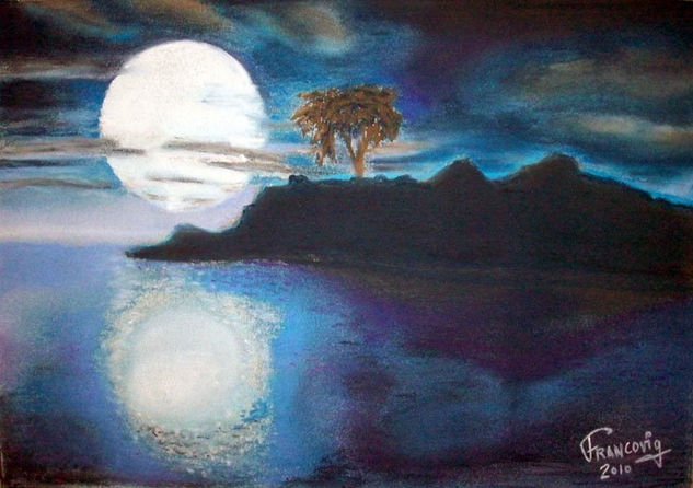 Luna Tropical Pastel Paper Marine Painting