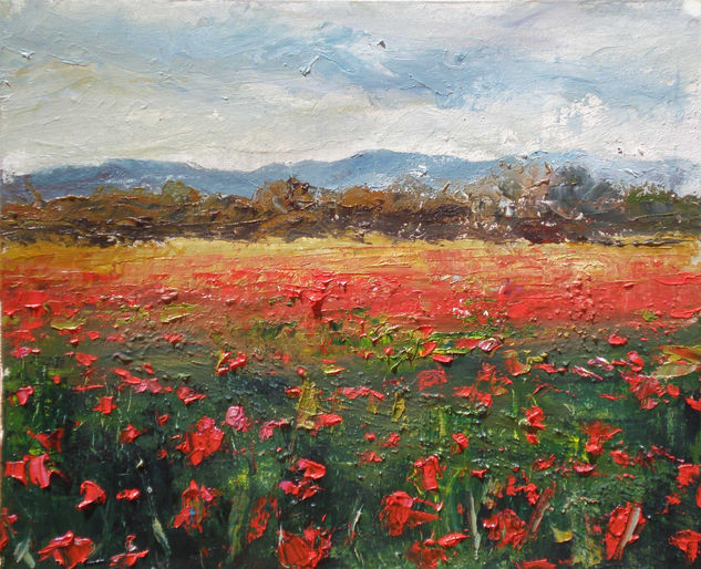 amapolas Oil Canvas Landscaping