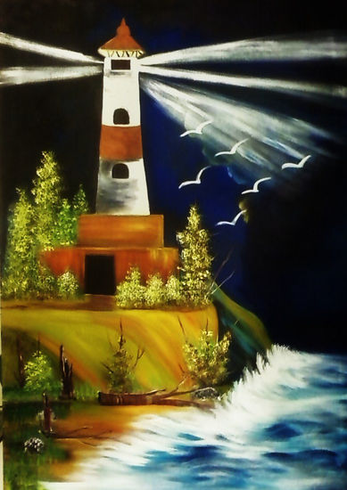 El faro #4 Oil Canvas Landscaping