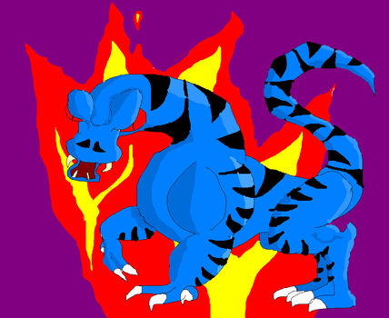 Bestia reptil azul