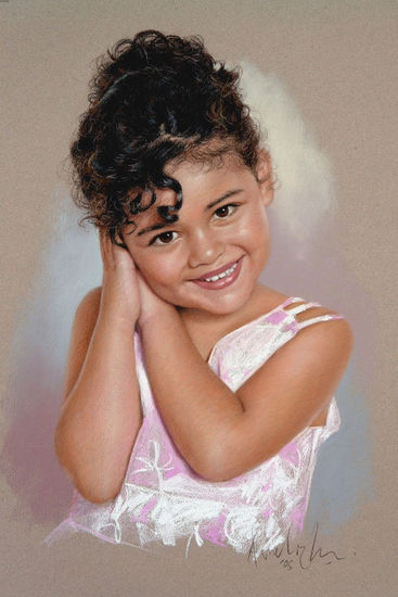 Yasmine Pastel Paper Portrait