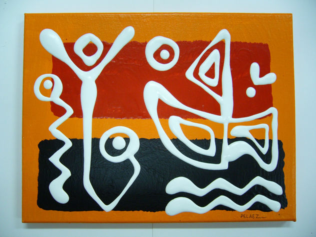 WHITE ON BLACK,RED AND ORANGE