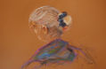 Mujer en pastel.