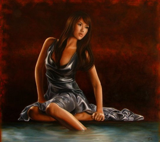 Hito Oil Canvas Figure Painting