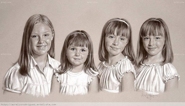 Katy, Sarah, Jane y Ashley Others Paper Portrait