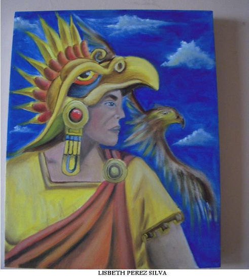 Guerrero Aguila Oil Canvas Figure Painting