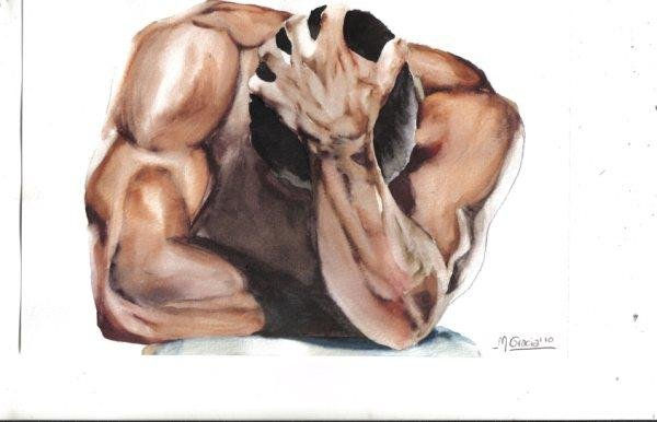 "Nude Male III" Watercolour Paper Nude Paintings