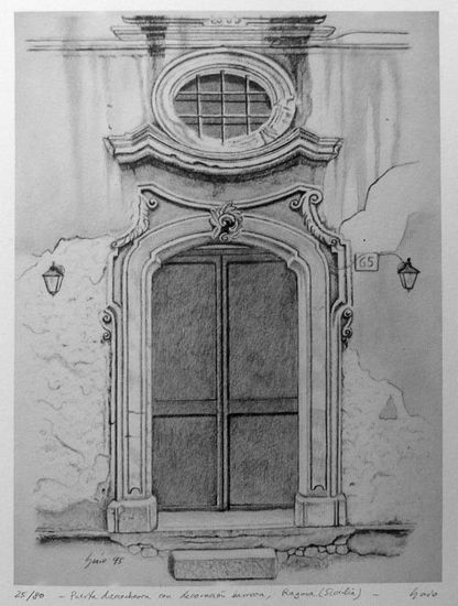 Portal barroco Litografía