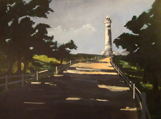 Contraluz en el Faro Acrylic Canvas Landscaping