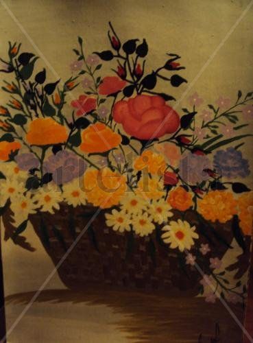 canasta floral 