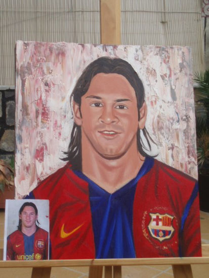 Messi Oil Canvas Portrait