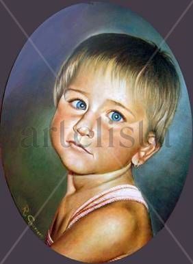 NIÑA Oil Canvas Portrait