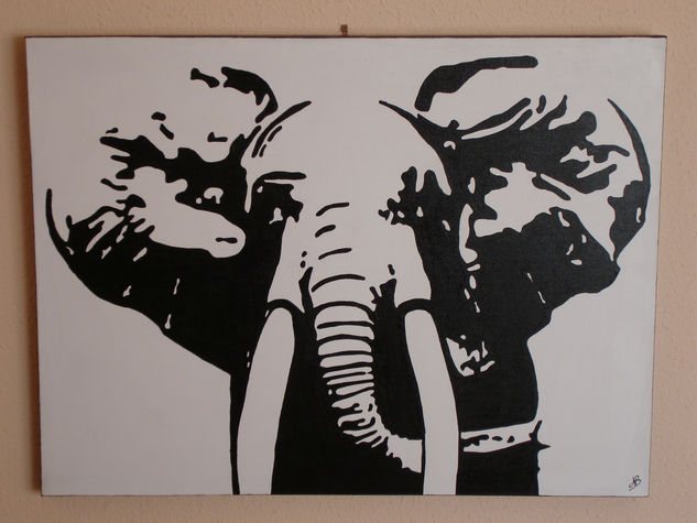 Elefante Acrylic Canvas Animals